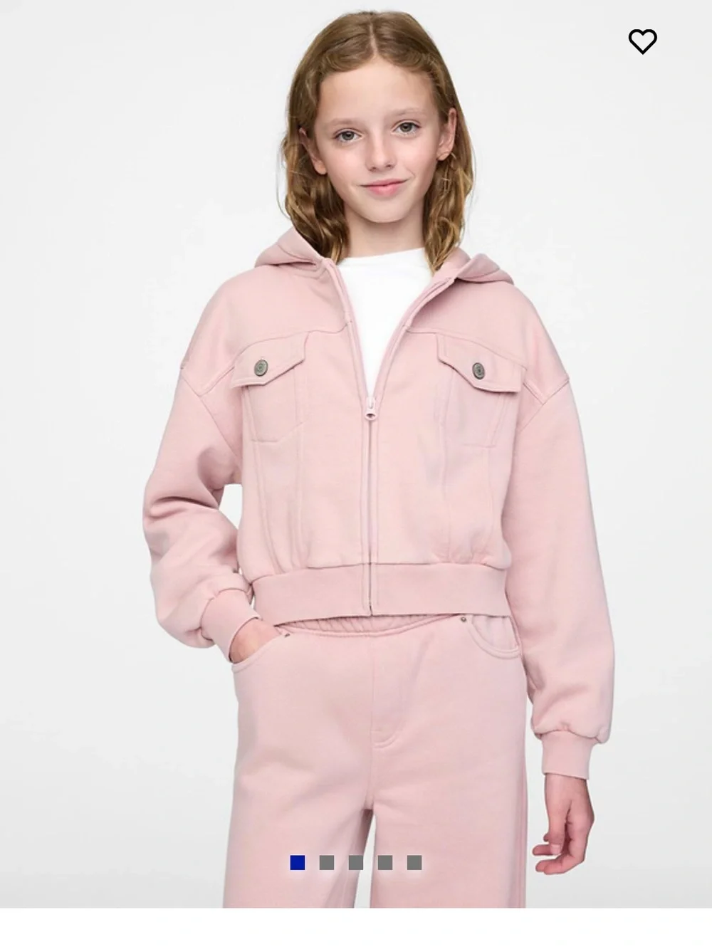 Gap kids VintageSoft crop zip hoodie. Size XL (12)